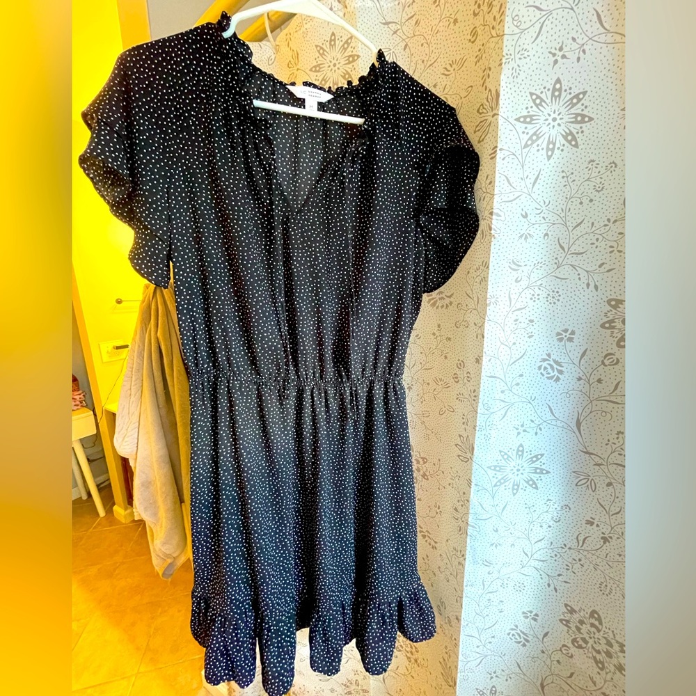 Lauren Conrad, black midi dress size M